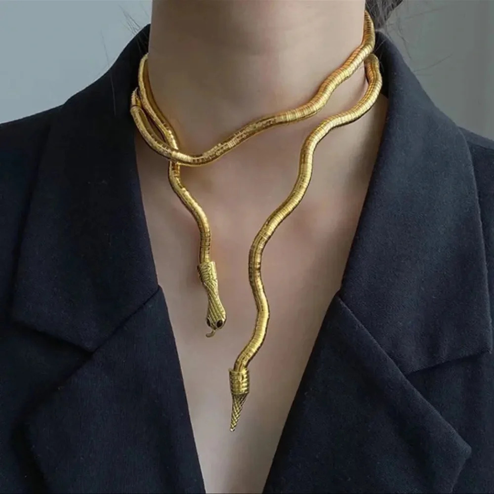 Anthropologie Gold Serpent Necklace - Picture 3 of 16